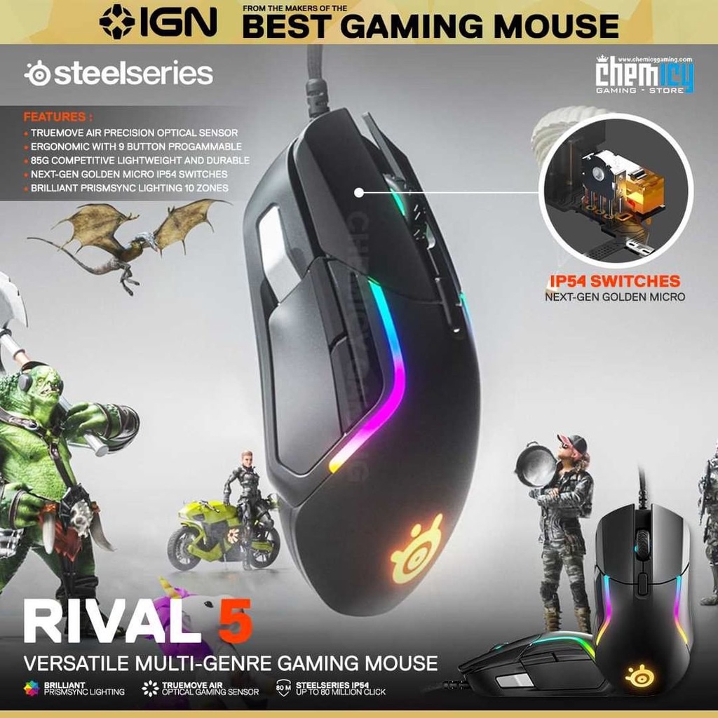 Steelseries Rival 5 RGB Gaming Mouse