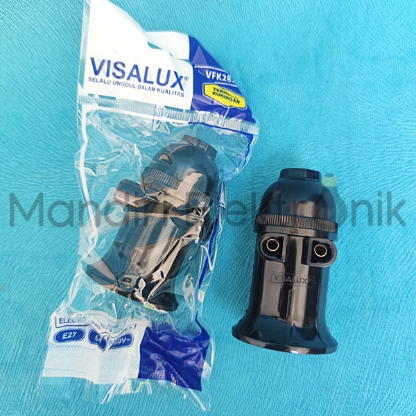 Fitting Gantung Kombinasi Visalux V282 - Fitting Gantung 2 Colokan Cabang Visalux 282 - Rumah Lampu Gantung Colokan Cabang