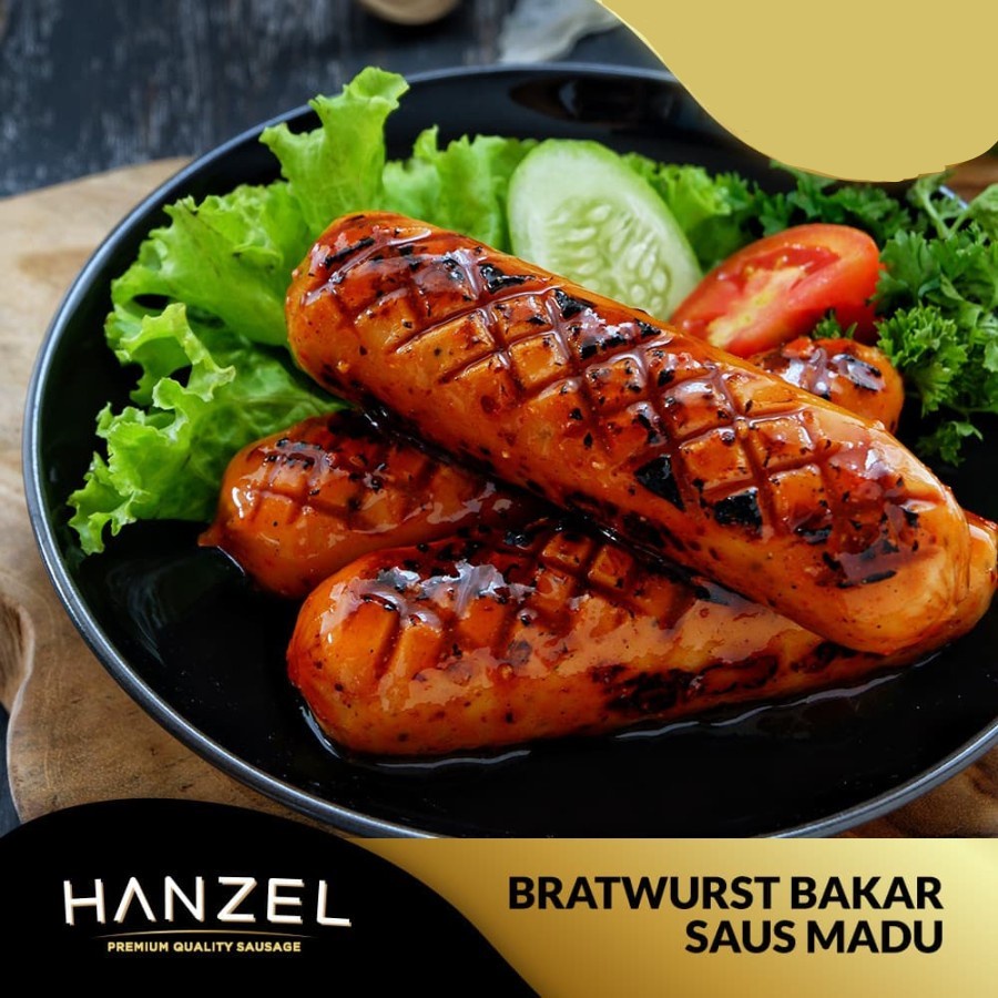 SOSIS SAPI BRATWURST KEJU HANZEL 360GR PREMIUM BEEF MOZARELLA CHEESE SAUSAGE 5PCS HALAL