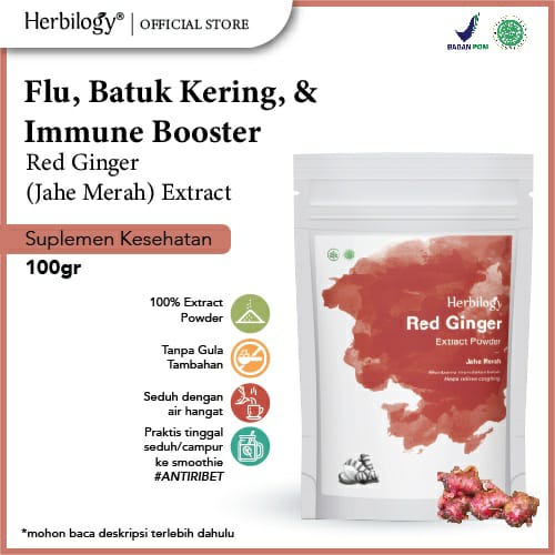 

Herbilogy red ginger extract powder - minuman ekstrak jahe merah bubuk murni - healthy food organik