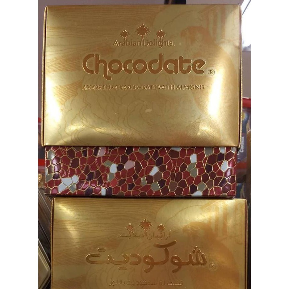 

Produk Terbaik Chocodate Arabaian Dubai Almond Chocolate Date 500G Cokelat Kurma Box