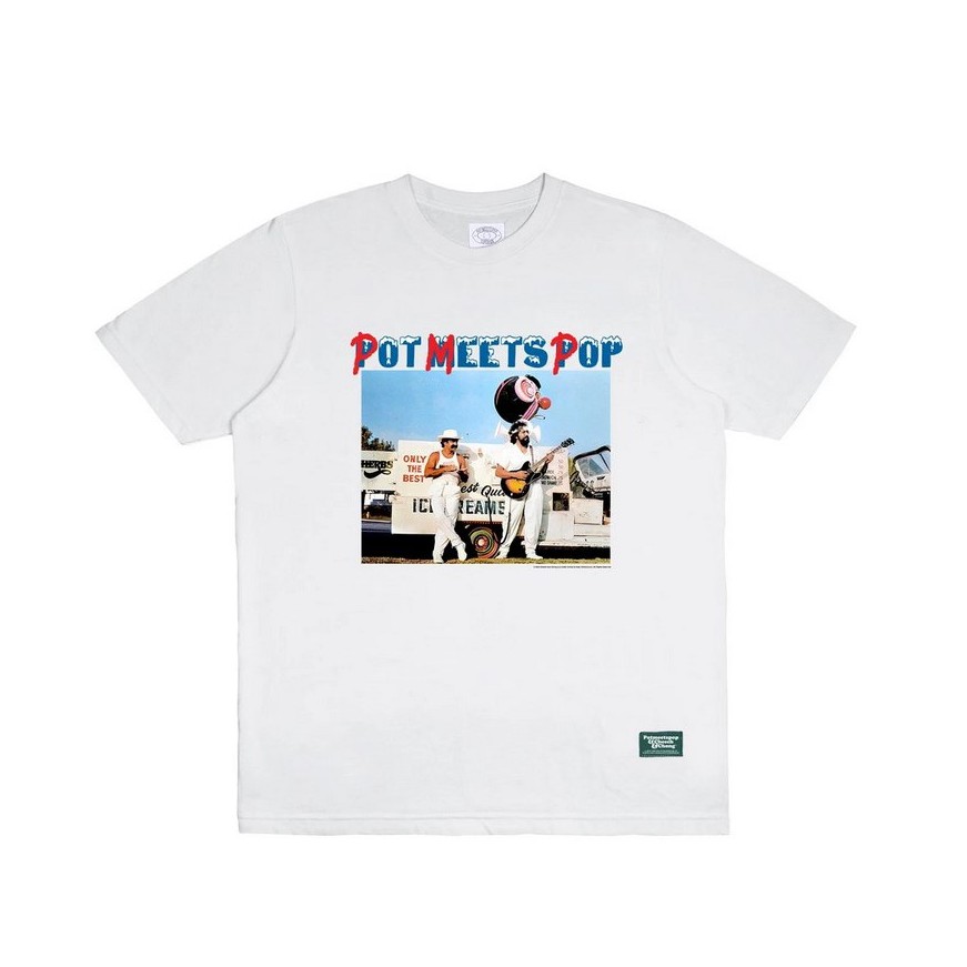 POT MEETS POP / CHEECH AND CHONG - NICE DREAMS PHOTO TEE WHITE