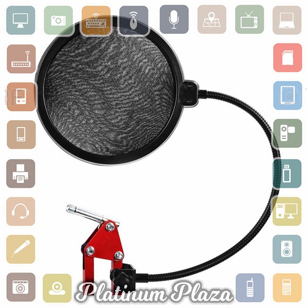 TaffSTUDIO Pop Shield Filter Mikrofon Dual Layer BOP - MPF-6 - Black`9QIP0O-