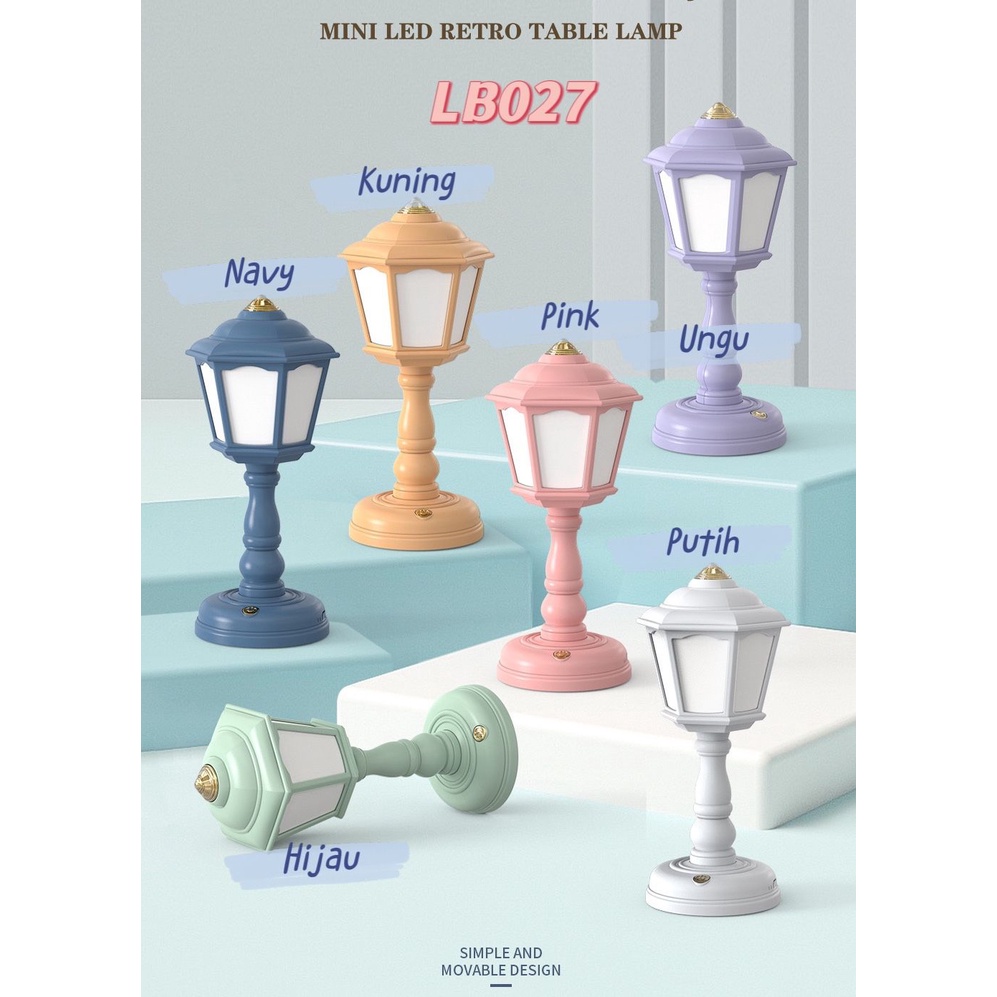 Lampu meja Klasik korean style vintage dimmable LB022 LB027 lampu tidur retro aesthetic estetik