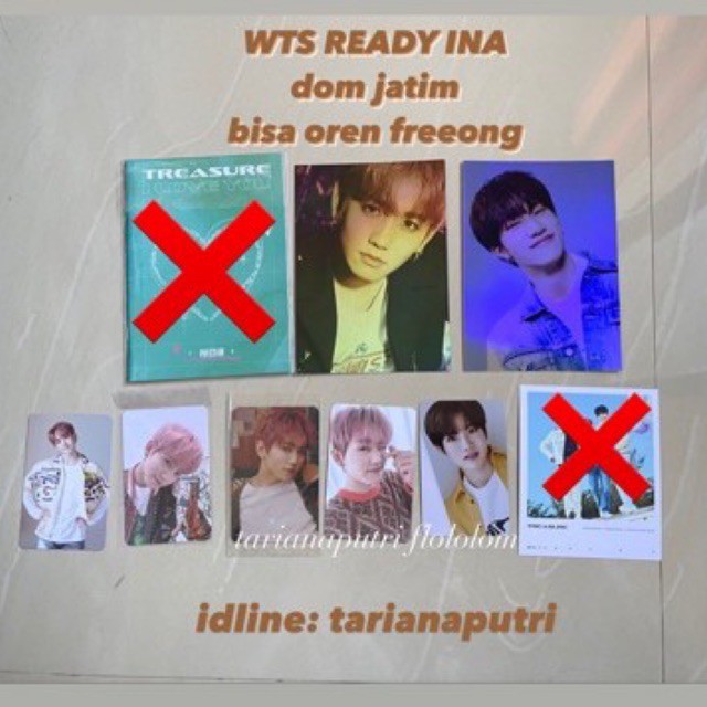 Photocard pc postcard junkyu mashiho yedam treasure full album first press sixkshop