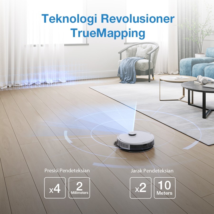 Ecovacs DEEBOT N8 PRO Robot Vacuum Cleaner Vacum Sapu Pel Vakum Mop