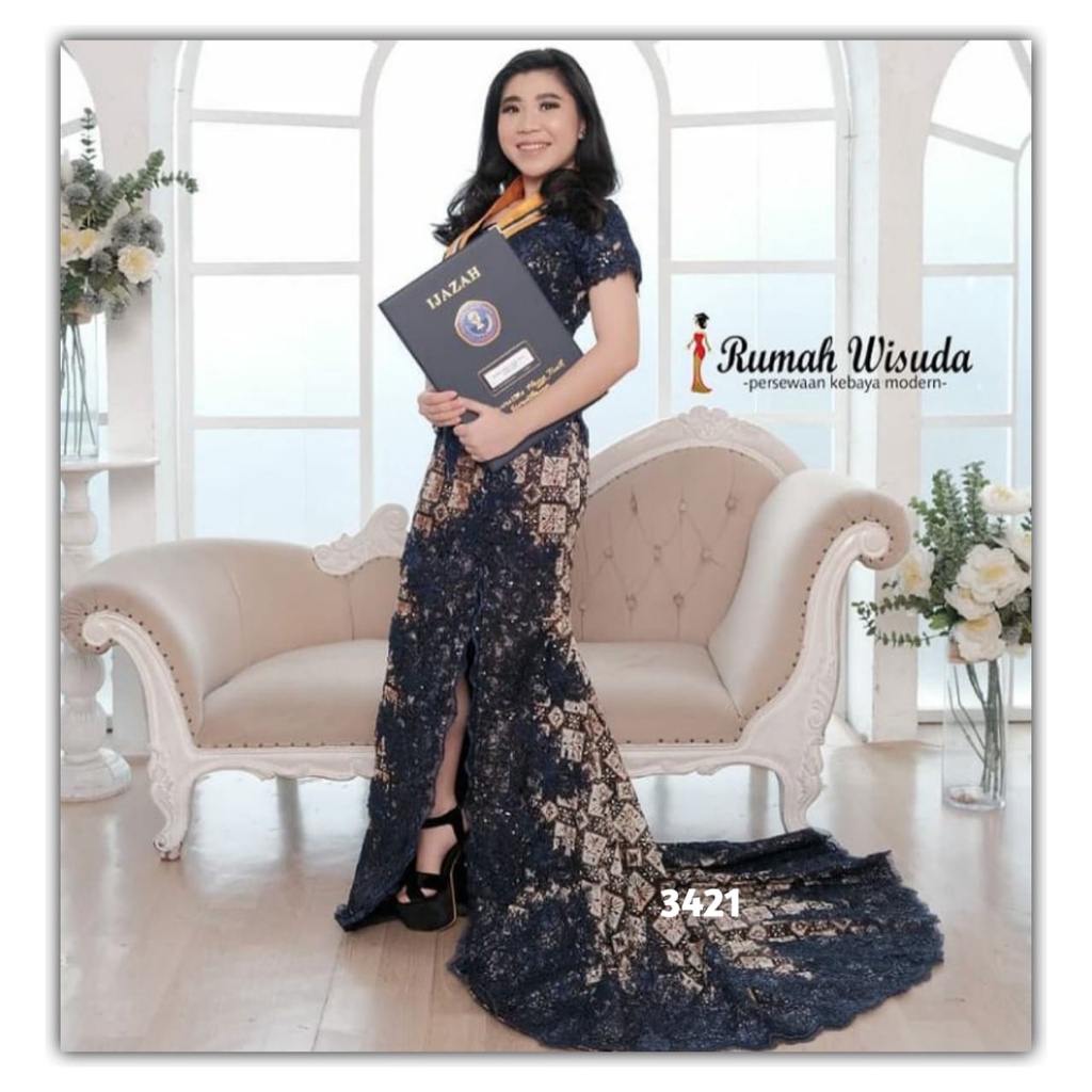 Rok ekor kebaya wisuda / rok kebaya 3421