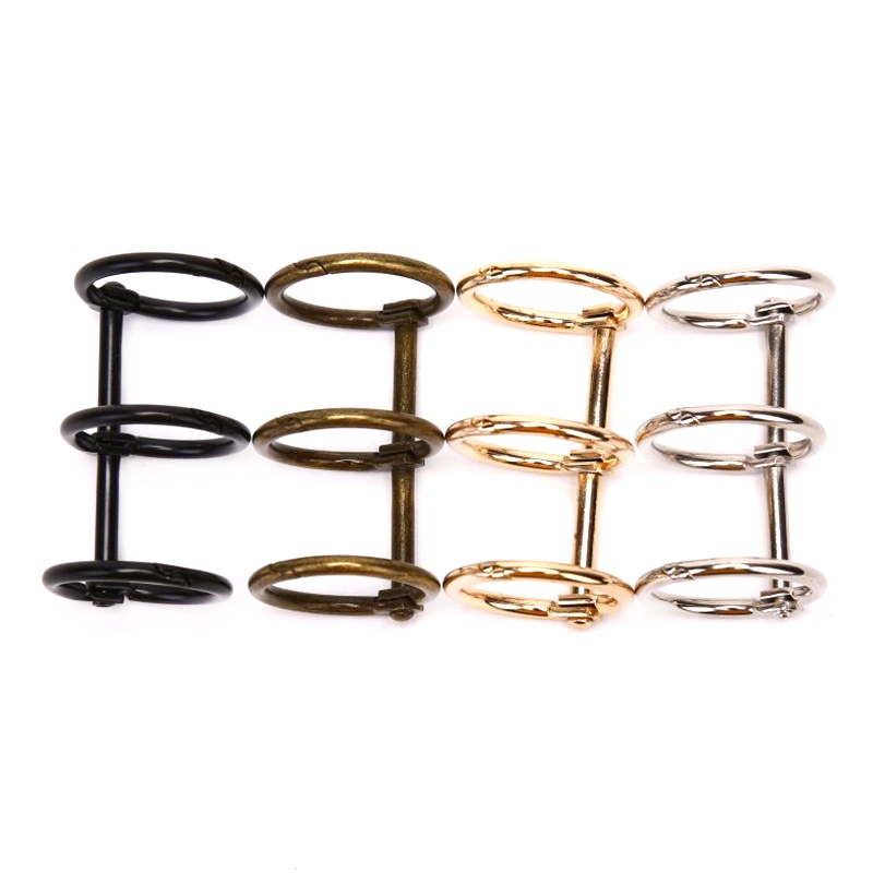 2pcs 3cincin Metal Binder Rings Loose Leaf Binder Scrapbook Album Diy Craft