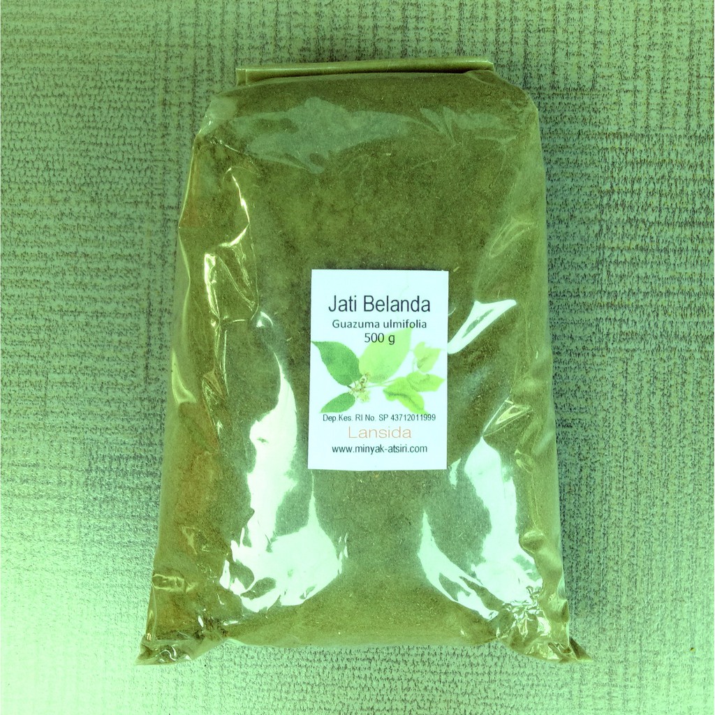 Serbuk Daun Jati Belanda 500 g | Bubuk Jati Londo | Simplisia Guazuma ulmifolia powder