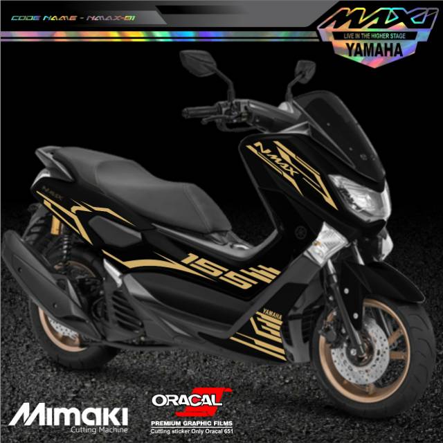 Sticker cutting nmax dengan bahan oracal gold new designt
