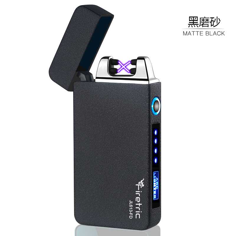 Firetric Korek Api Elektrik Pulse Plasma Double Arc Lighter - JL613-FD-Black