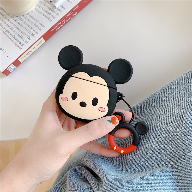 Case Pelindung Motif Kartun Disney Mickey Minnie 3d Untuk iphone airpods 1 / 2 / 3 pro