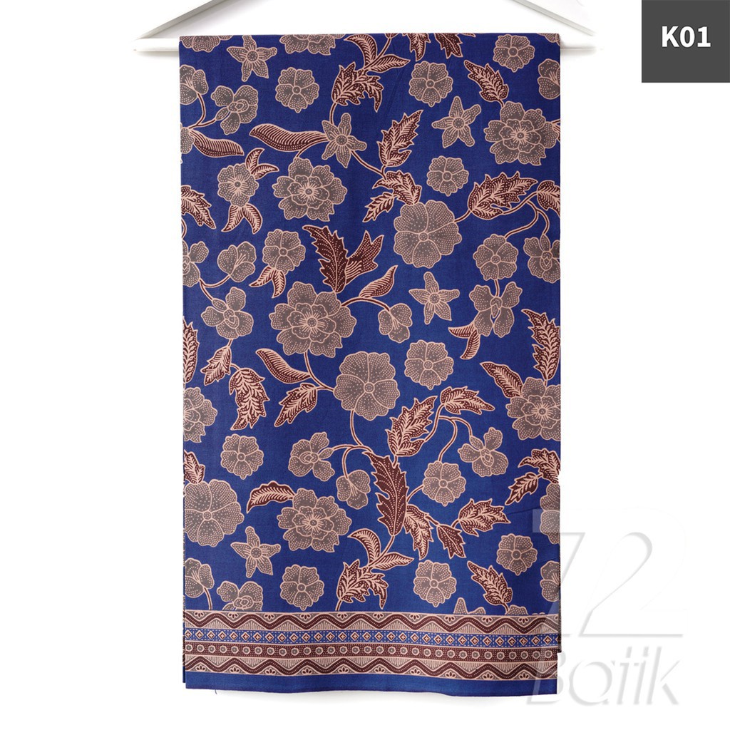 KAIN BATIK PREMIUM Bahan Katun Motif Kembang Warna Hitam Ireng Item 727978 CAP 72 - Jarik Jarit Samping Kebat Panjang Batik Katun Modern Premium Bahan Seragam Batik Pernikahan Kantor Keluarga Murah Kamen Jadi Batik Bali Lembaran