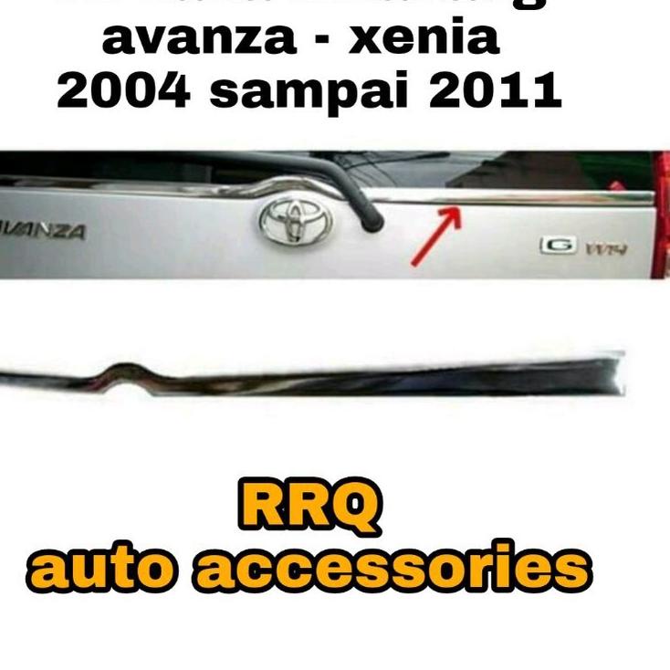 Super Puas lis kaca belakang avanza xenia crome tahun avanza xenia  2004 2005 2006 2007 2008 2009 20