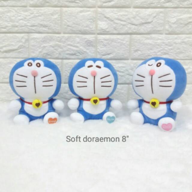 Boneka soft Doraemon 20cm tempel kaca boneka souvenir wedding kantor office ultah kado cat kucing