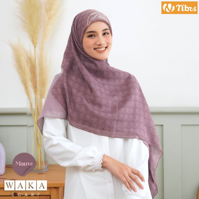 HIJAB SEGIEMPAT MOTIF WAKA SCARF NIBRAS