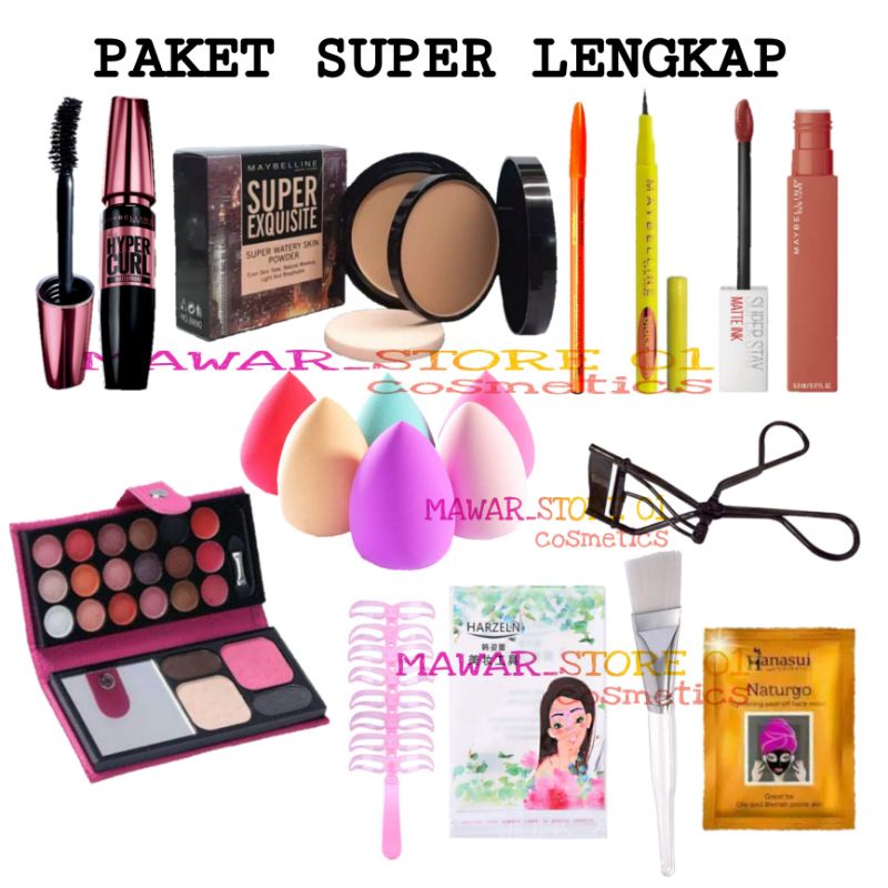 Paket Kosmetik Super Lengkap Maybelline 11 in 1 Paket Hemat