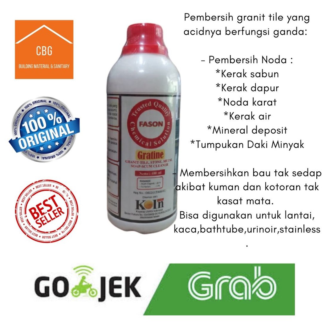 PEMBERSIH GRANIT BATU ALAM FASON GRATINE 400 ML