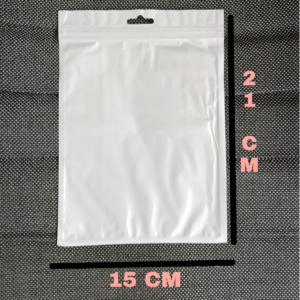 SKU-2006 PLASTIK KLIP 15x21CM ISI 25 PCS ZIPLOCK PUTIH SUSU 15 x 21 CM