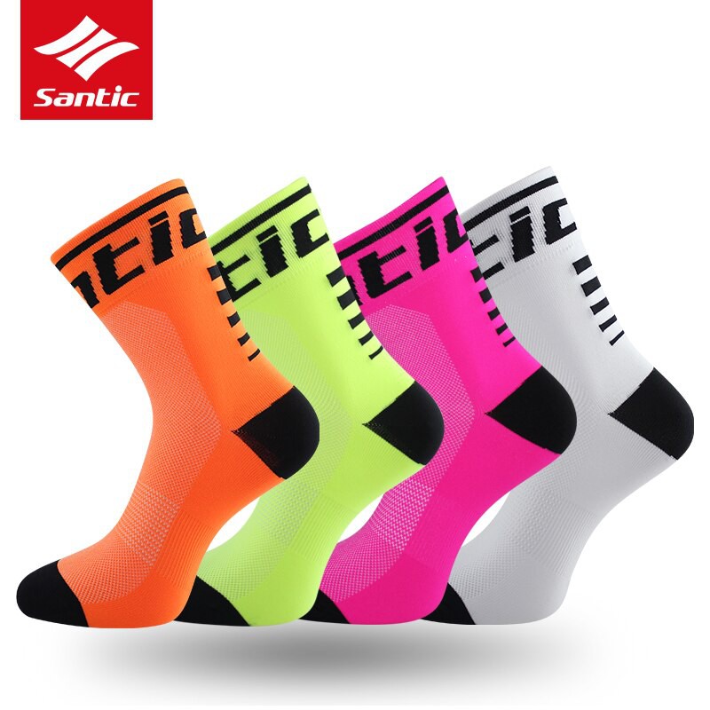Santic Men Cycling Running Sport Socks Breathable One Size Anklet Socks 3 Pair