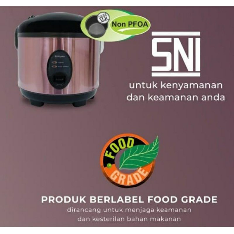 MIYAKO rice cooker - magic com 3 in 1 MCM 508 SBC - 1.8L - garansi 1 tahun