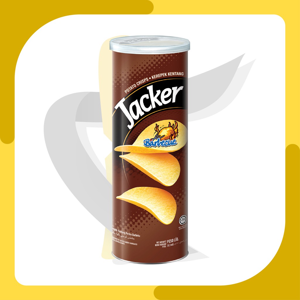 Snack Import Malaysia | Jacker Keripik Kentang/Potato Crisps Chips Barbecue/BBQ 110gr