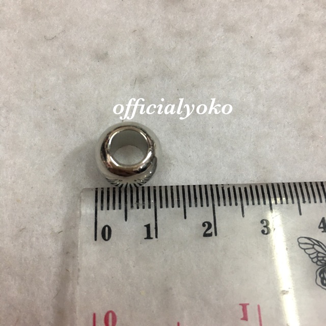 MUTE / MOTE / MONTE / MANIK BULAT SILVER LUBANG BESAR 10mm (10gram)