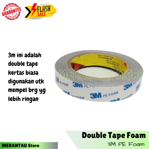 

Lakban Busa Double Tape Foam 1 Inch 3M Pe Foam Murah Solasi Isolasi Lakban Lem 2 Sisi Kuat Terbaik
