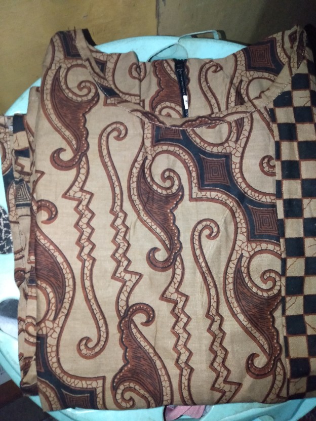 Tey-17 Batik Wanita Asj Sa Hrb026 Kenongo Kemeja Tosca Pendek