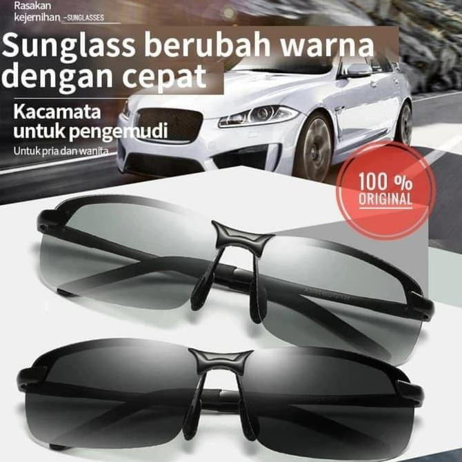 Original Kacamata Photocromic Polarized Anti Uv Sunglasses Terbaru