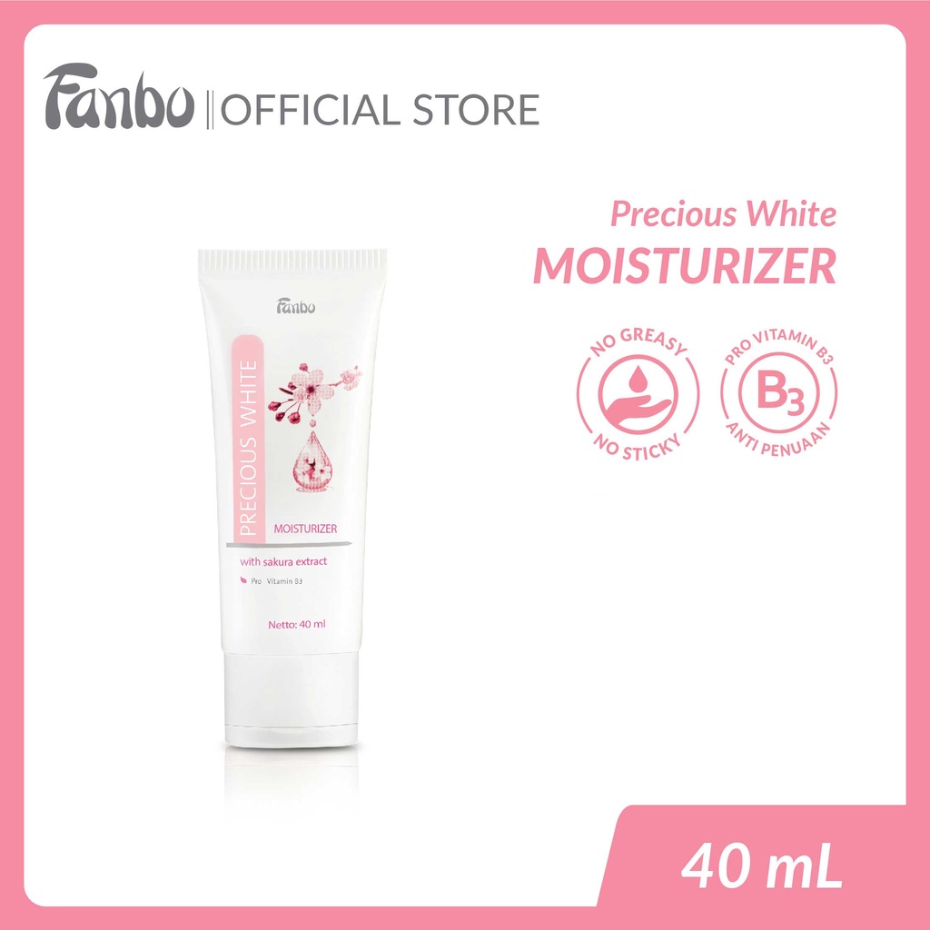 Fanbo Precious White Moisturizer - Pelembab Pencerah Anti Kusam- mengandung ekstrak sakura dan Pro V