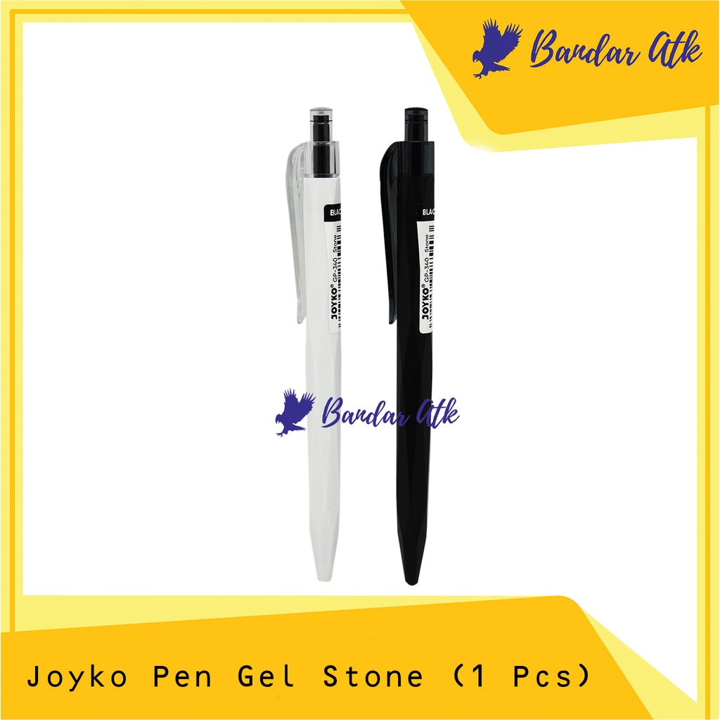 

JOYKO Gel Pen Stone GP-340 Ballpoint Pena Pulpen - Hitam [1 PCS]