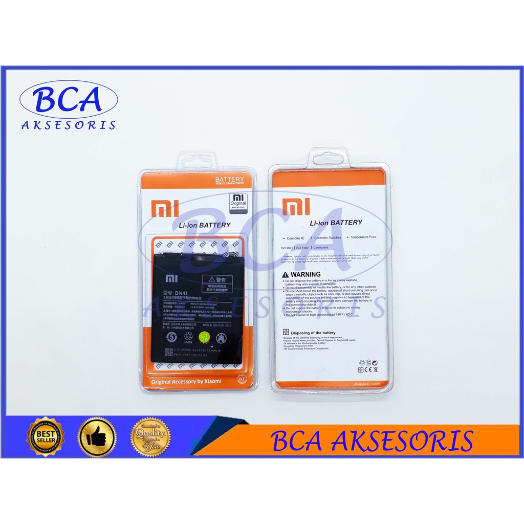 BATERAI XIAOMI R   EDMi NOTE 4 MEDIATEK - BN41 - BN 41