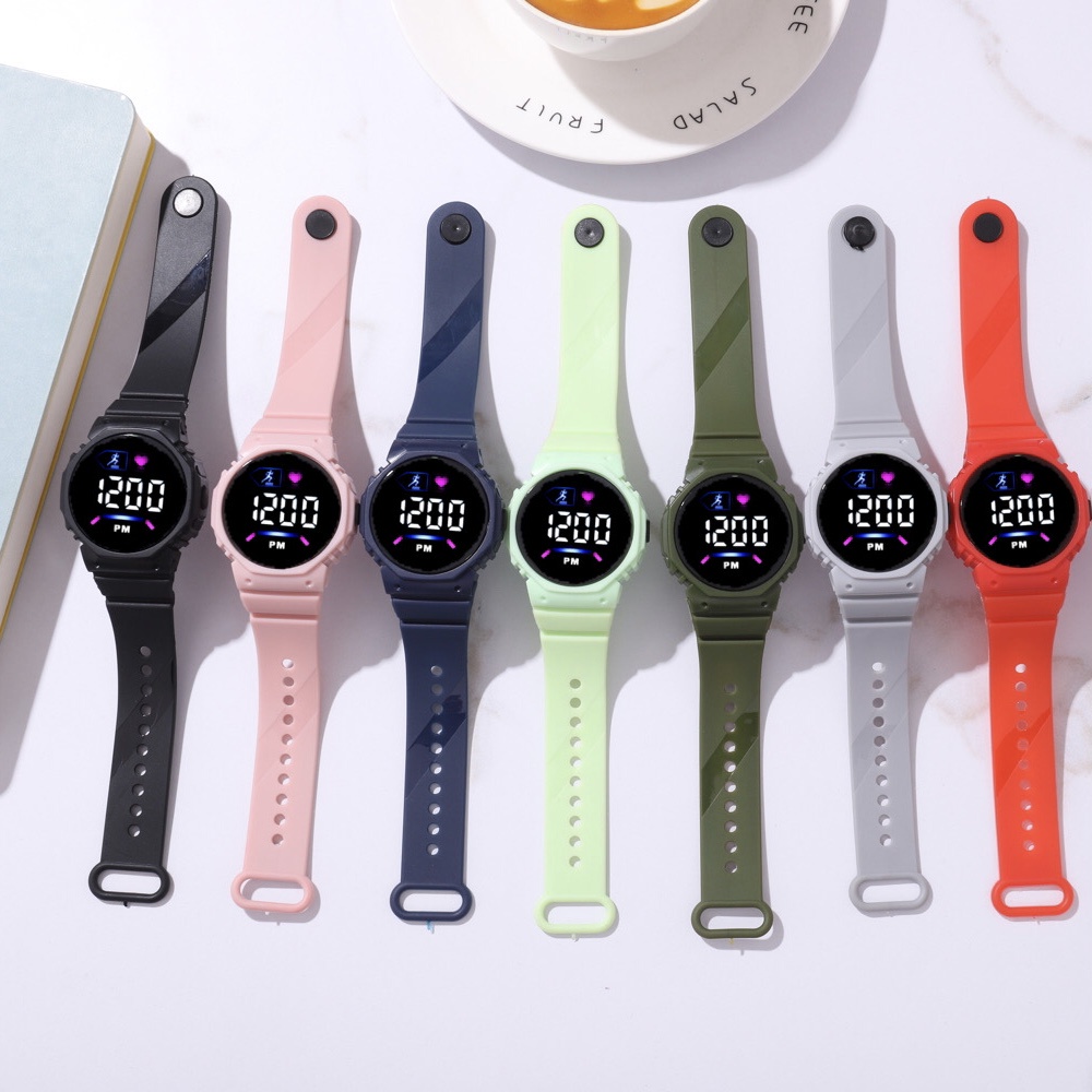 COD✅ Jam Tangan Wanita Digital Watch LED Jam Pria Wanita Fashion Tampilan Warna-Warni Tahan Air Water Harag Grosir    S1183