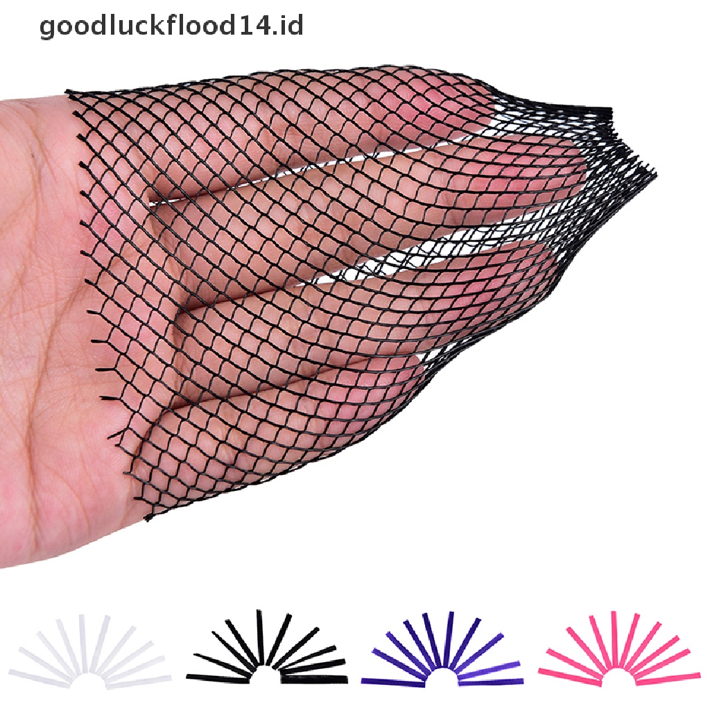 [OOID] 10Pcs Cosmetic Make Up Brush Pen Netting Cover Mesh Sheath Protectors Guards ID