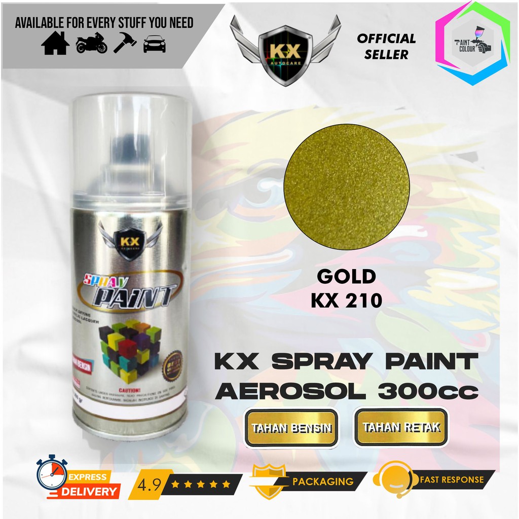 Cat Semprot Aerosol / Pylox KX Autocare Paint - KX 210 GOLD