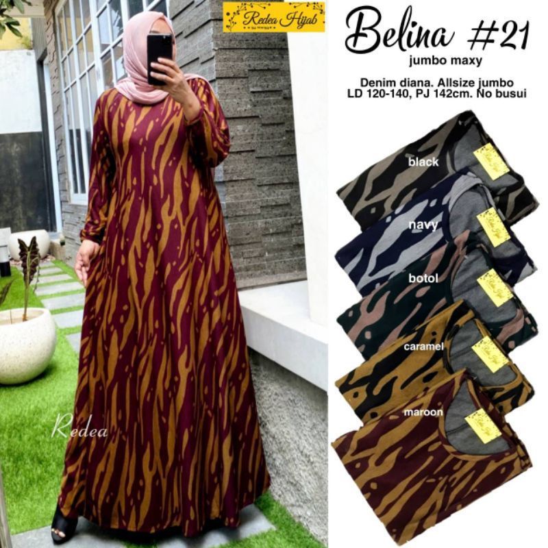 Siena Dress 10 - LD120-130 Gamis Denim Diana Jumbo Bigsize Oversize Bumil / R.26 - 025-6578