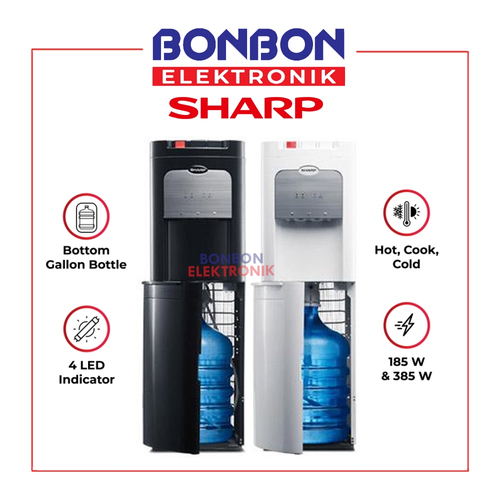 [GRAB INSTANT] Sharp Dispenser Galon Bawah SWD-72EHL-BK/WH