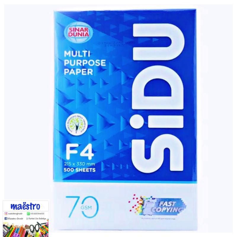 

Kertas Sidu F4 70 gram