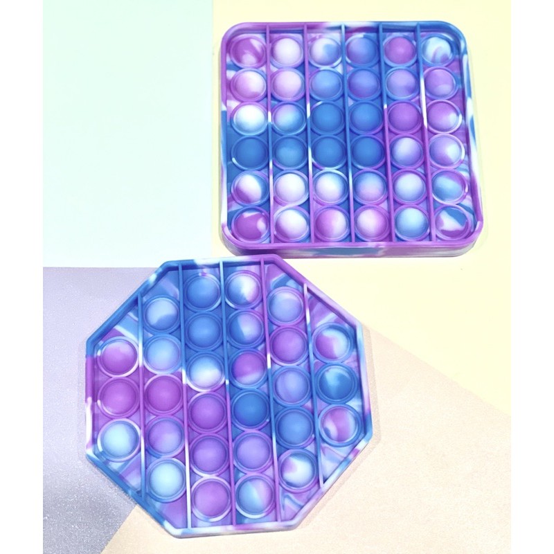 POP IT Fidget Toy mainan untuk penghilang stres pada anak Push bubble toy READY-Gradasi biru 1pc