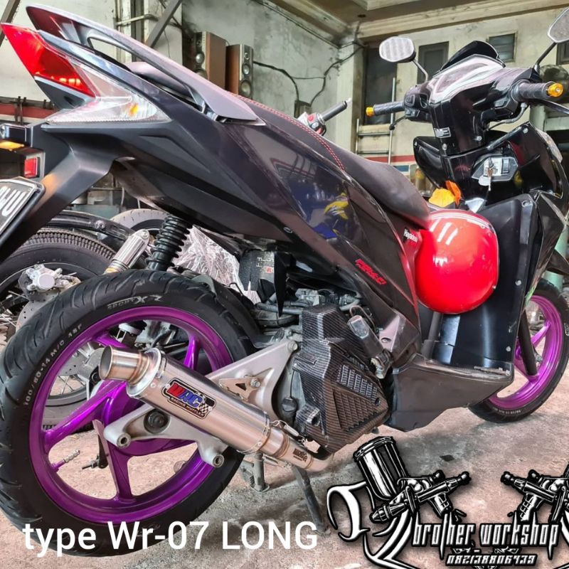 Knalpot WRC racing bebasan vario125 150 Old New Led type wr-7