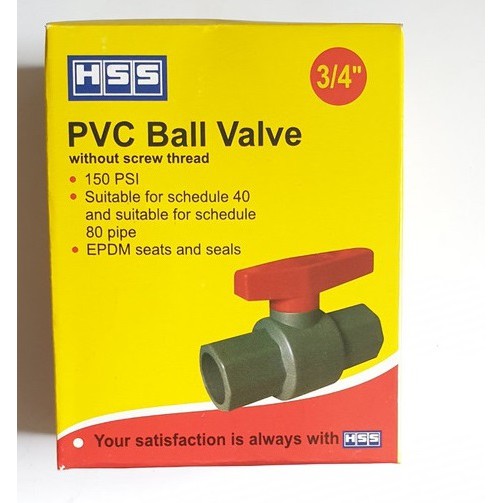 Ball Valve Stop Kran PVC Polos 1/2&quot; HSS Ballvalve Plastik Polos 1/2 Inch