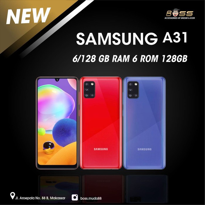 HP SAMSUNG GALAXY A31 6/128 RAM 6GB ROM 128GB GARANSI RESMI SEIN