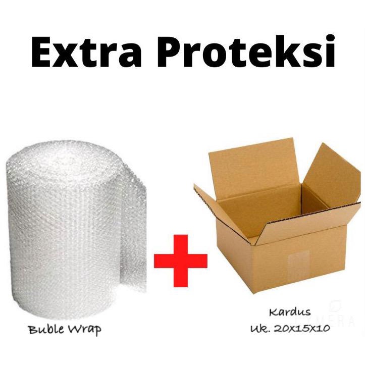 

EXTRA PROTEKSI / TAMBAHAN PACKING BUBBLE + KARDUS ( SEBAGAI TAMBAHAN PACKING )