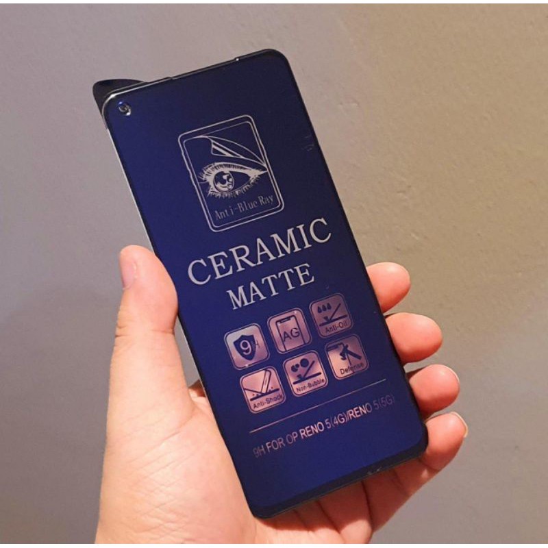 CMAB Ceramic Matte Anti Blue Oppo A1K A15 A16 A31 2020 A37 A39 Anti Gores Glare Full Layar No Sidik Jari