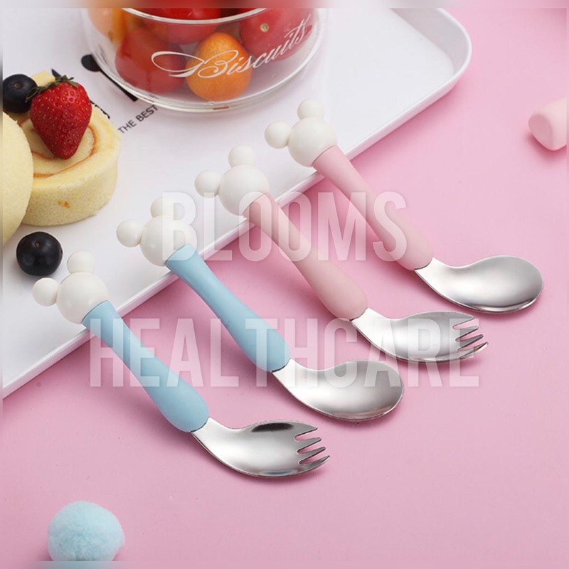 Sendok Makan Anak MPASI Garpu Anak LEARNING SPOON Sendok Belajar Makan Anak