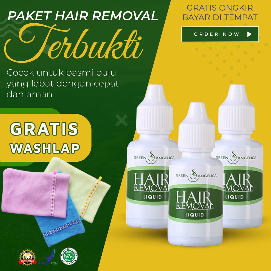 Penghilang Bulu Permanen Bpom Green Angelica Paket Hair Removal Obat Perontok Bulu Gratis Ongkir