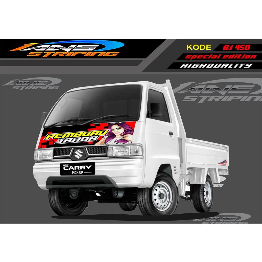 VARIASI STICKER KAP MOBIL CARRY/ STIKER KABIN DEPAN MOBIL CARRY PICK UP / STICKER TERBARU