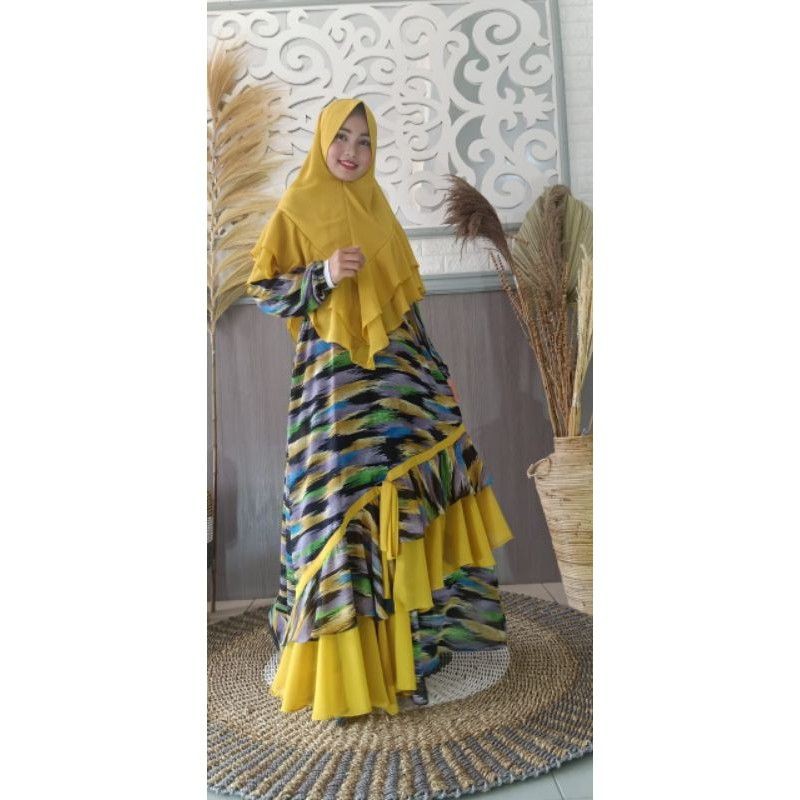 GAMIS SYARI / CERUTY MOTIF / GROSIR TANGAN PERTAMA TERMURAH