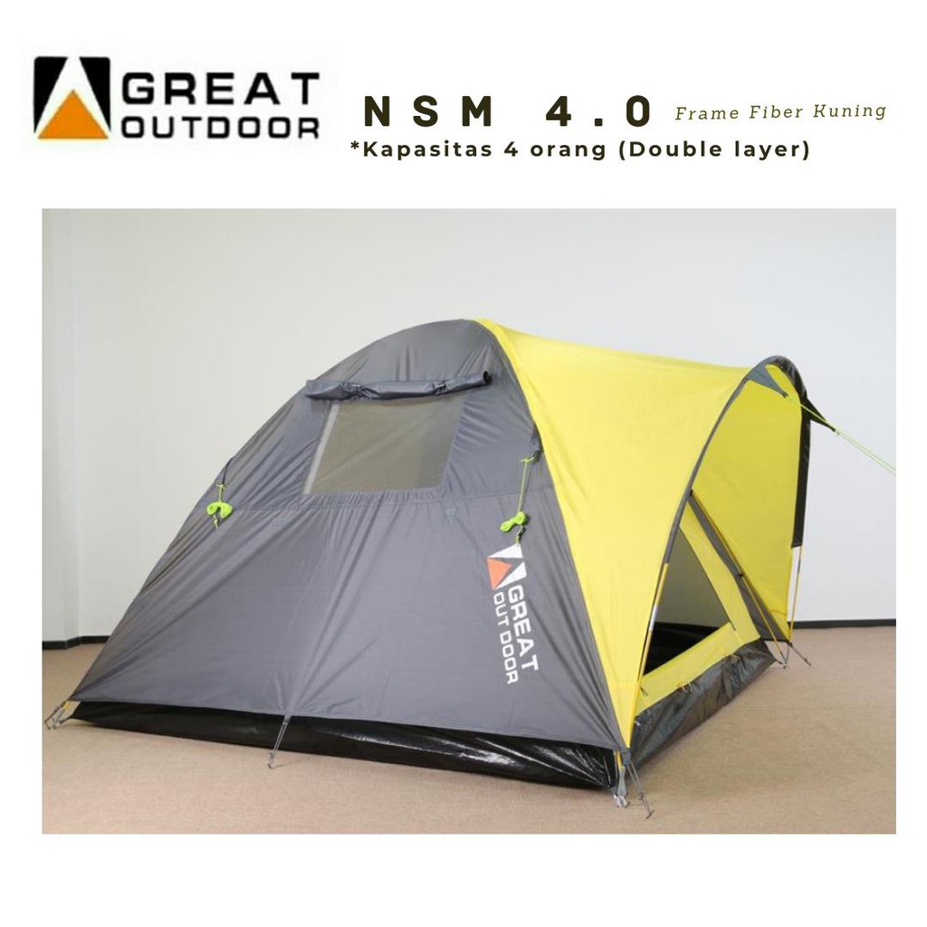 Tenda Great Outdoor NSM 4 Pro Tenda Camping Outdoor NSA 4 Fiber Kuning